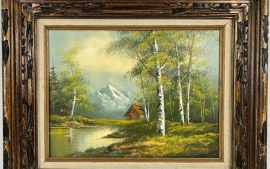 Wallace Oil on Canvas European Mountain Landscape