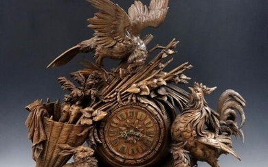 Exceptional Black Forest Table Clock