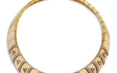 FASANO SEMI-RIGID DIAMOND NECKLACE IN 18KT YELLOW GOLD