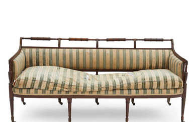 Federal Mahogany Upholstered Sofa, America, c. 1810.