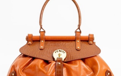 Fendi Brown Leather Magic Handbag