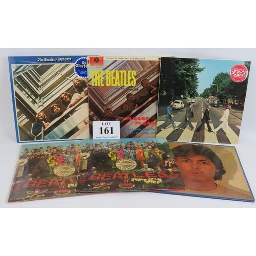 Five Beatles albums including two Sergent Pepper's, one from...