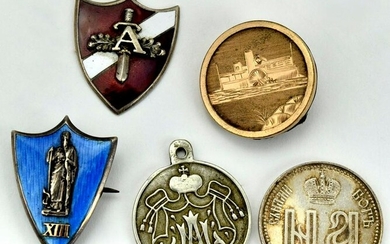 Five Russian 19th Century Jettons, Badges