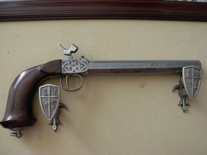 France - 19th century - Long - Percussion - Parlor pistol