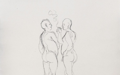 Francis Picabia (French, 1878-1953) Les fumeurs signé 'Francis Picabia' (en bas à gauche) encre sur...