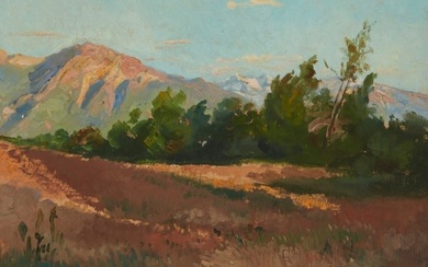 Franz A. Bischoff (1864-1929), Sunlit mountains