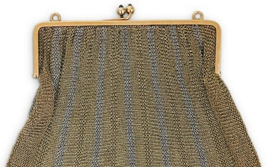 French 18k Gold Antique Mesh Purse