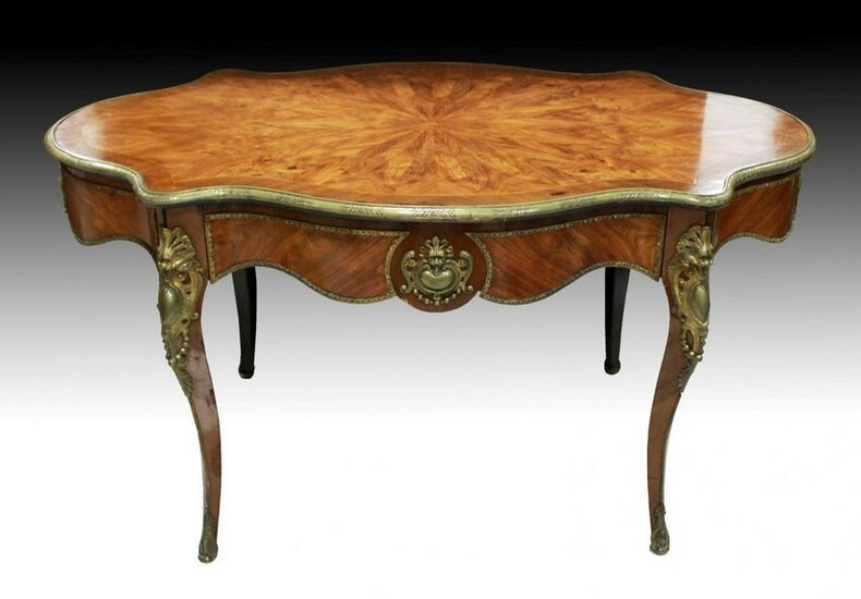 French Inlaid Center Table