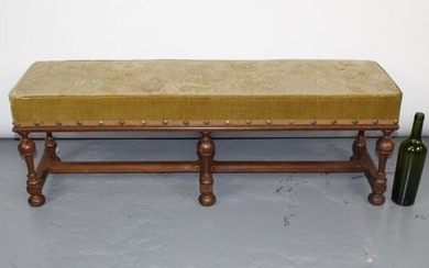 French Louis XIII style 6-leg backless bench