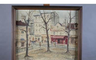 French School mid 20th century, Montmatre, Paris, Street sce...