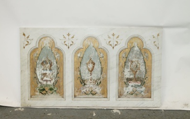 French carved marble triptych from a chapel