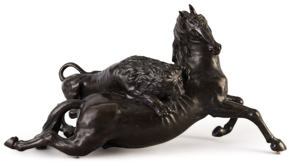 GERMAN, 17TH CENTURY | LION ATTACKING A HORSE