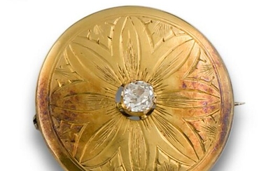 GOLD BROOCH S. XIX DIAMOND 0.50CTS APROX