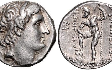 GRIECHENLAND, MAKEDONIEN. Demetrios Poliorketes, 294-288 v.Chr., AR Tetradrachme