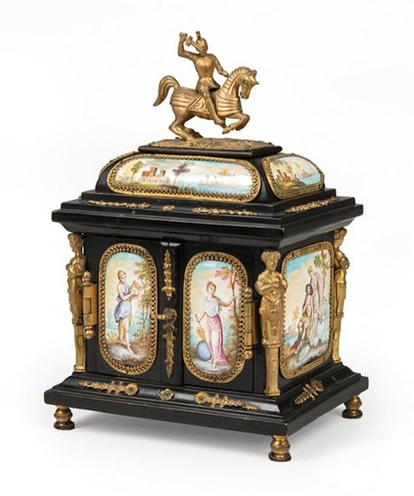 Gilt Bronze-Mounted Miniature Cabinet