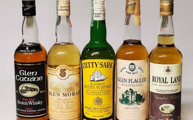 Glen Catrine, Glen Moray, Cutty Sark, Glen Flagler, Royal Land, Scoth Whisky