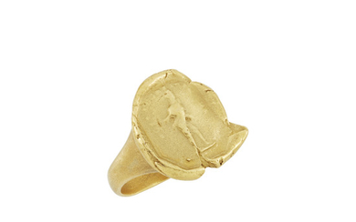 Gold Figural Ring, Kieselstein-Cord and High Karat Gold Chinese Ring