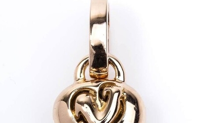 Gold and diamonds pendant - by CHANTECLER CAPRI 18k rose gold, "Campanelle" collection, set with...