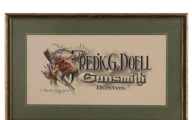 Gouache Advertisement Illustration for Fred'K G Doell Gunsmith
