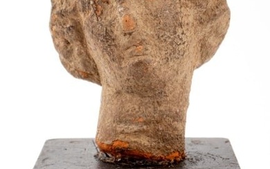 Greek Tanagra Terracotta Bust Sculpture Fragment