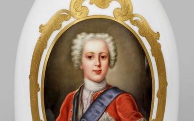 Große Porträtvase von Prinz Charles Edward Stuart