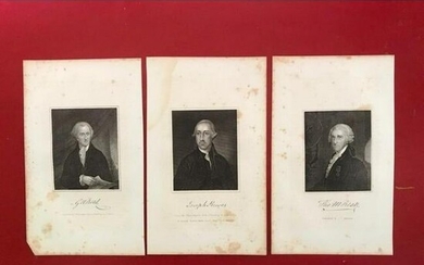 Group of 19thc Steel Engravings, Signers Declaration of