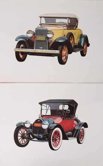 HISTORICAL CHEVY PRINTS BY DON CATON - LOT OF 2