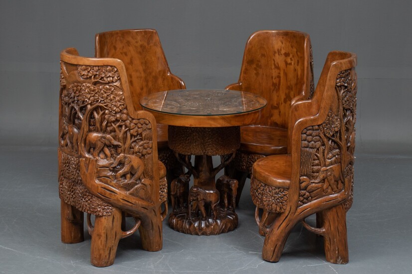 Handmade Thai furniture made of carved hardwood (6)