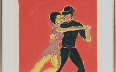 Hans Voigt Steffensen (1941-): 'Tango' Color lithography, 1998.