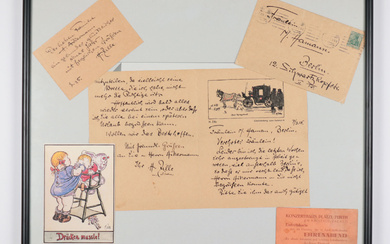 Heinrich Zille - Briefe mit Zeichnung