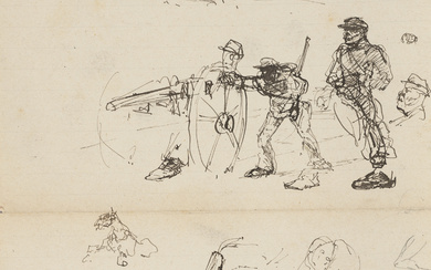 Henri de Toulouse-Lautrec (1864-1901) Manœuvres militaires et études diverses
