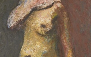 Henryk Gotlib, British/Polish 1890–1966 - Nude with Hand on Shoulder, 1960; oil on canvas, signed and dated lower right 'Gotlib 1960', 101.5 x 64 cm (ARR) Provenance: Boundary Gallery, London Note: with thanks to Agi Katz for her assistance with...