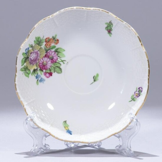 Herend Hungary Porcelain Reticulared Saucer