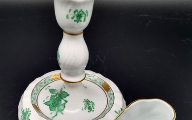 Herend - Table service - 1st choice! Apponyi Green Candle Holder & Shoe - Porcelain