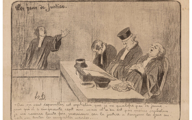 Honoré Daumier (1808-1879), Les Gens du Justice: Les avocats et les plaideurs (1845)