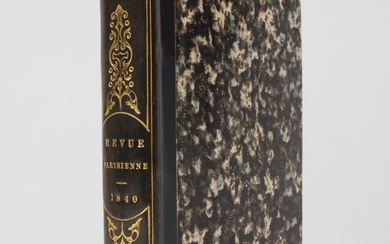 Honoré de BALZAC. Revue parisienne. Paris, 1840, petit in-12 relié demi-veau glacé légèrement postérieur, dos...