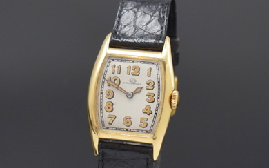 IWC 18k yellow gold wristwatch, Switzerland/USA around 1926, manual winding,...