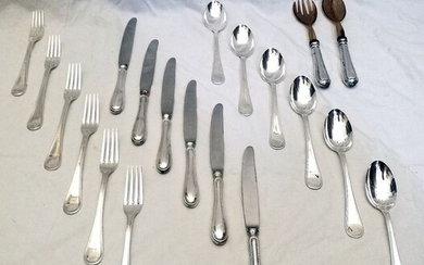 Important Six-Person Cutlery Set (20) - .800 silver - Italy - Second half 20th century