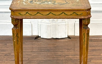 Italian Neoclassical Painted Side Table