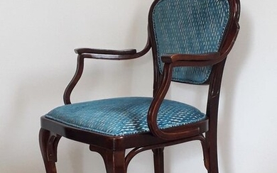 J. & J. Kohn armchair n ° 303 (2) - Art Nouveau - Textiles, Wood