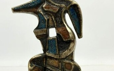 JIM BASS 1/5 Signed Abstract Cubist Bronze Sculpture. D