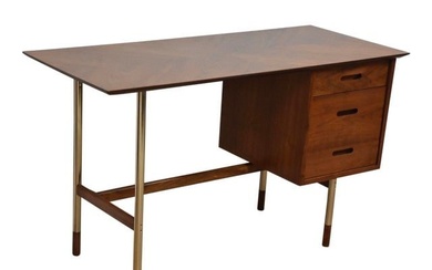 Jack Cartwright for Founders Walnut and Steel Desk