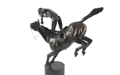 § James Osborne (1940-1992). Steeplechase" en bronze, édition limitée,avec socle en bronze signé et base...
