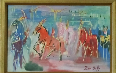 Jean Dufy Original Gouache Horse Parade Painting