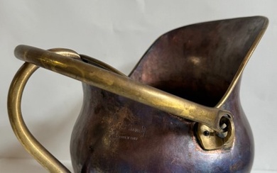 Jean Paul Thevenot - Double handed vase - "Litmus, effects" - Brass, Copper