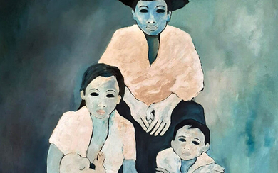 Jeihan Sukmantoro (Solo, C. Java, 1938 - Bandung, W. Java, 2019) Family Portrait