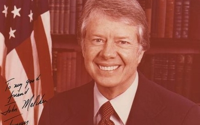 Jimmy Carter Signed Photo to Senator Melcher (MT)