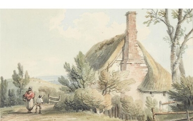 John Bluck (British, act. 1791-1819) Cottage at Elmey, Worcestershire...