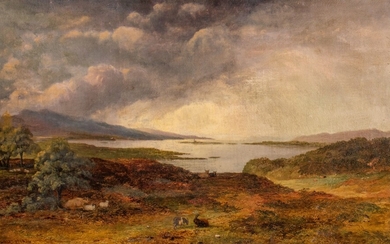 John Cairns (ca. 1845-1867), the Scottish Highlands, 1854, oil on canvas, 29 x 47 cm...