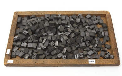 LARGE COLLECTION OF 1920S LEAD LETTER TYPE PRINTING LETTERS